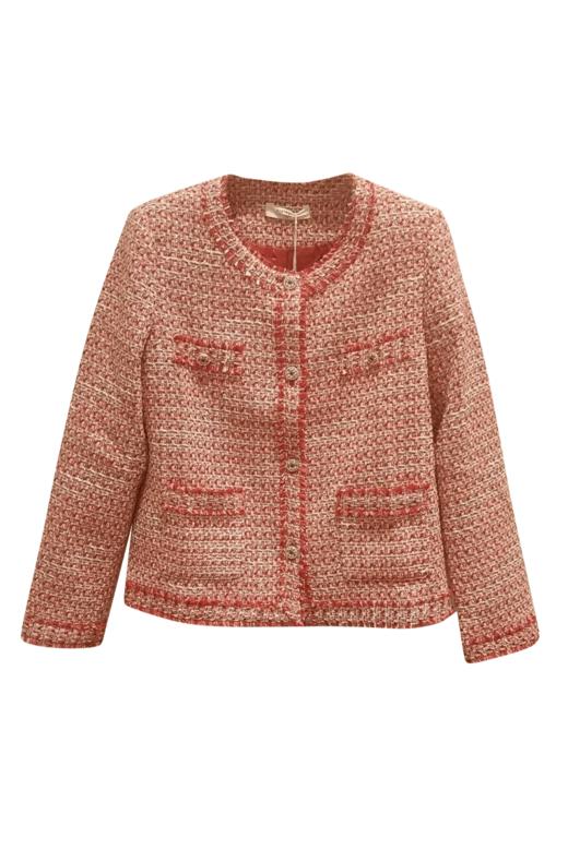 VIVIAN LIU R2413110新款时尚圆领短款高级气质小香风外套 商品图5