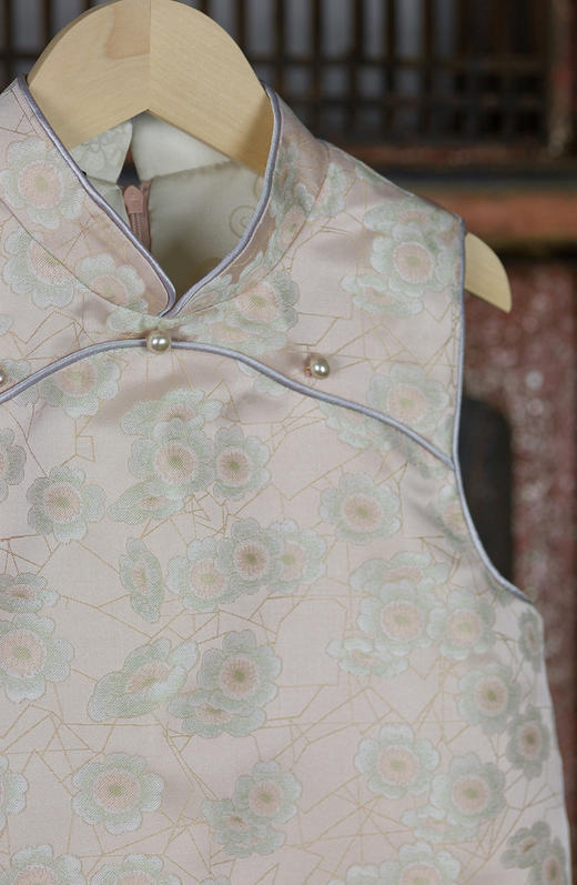 盛唐牡丹|儿童系列|Kids 冰裂梅花纹鸵鸟毛马甲裙 商品图11