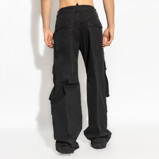 DSQUARED2 男士棉质运动休闲裤 黑色 S79KA0075 D35106 900 商品图2