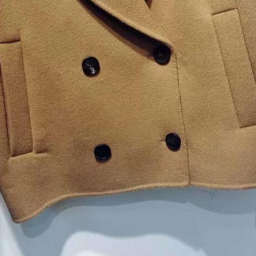 VIVIAN LIU TD2459307秋女装新款翻领双排扣短款羊毛大衣 商品图2