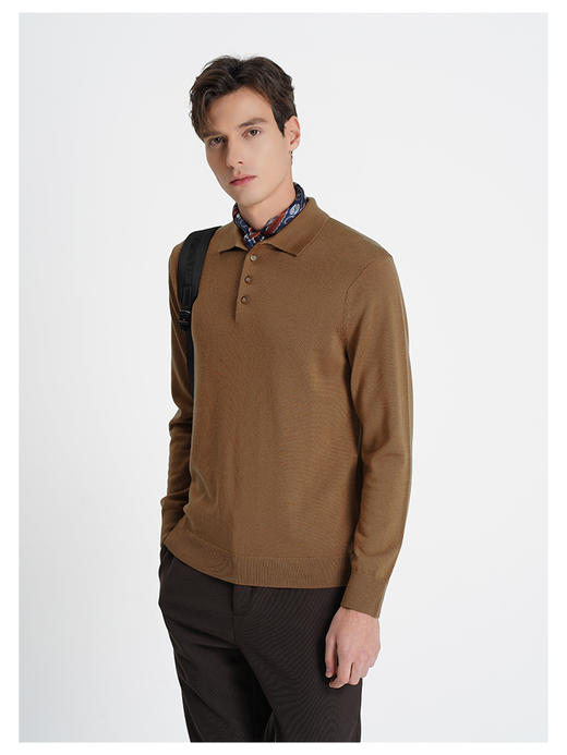 callisto咖啡色绵羊毛毛衣 商品图3