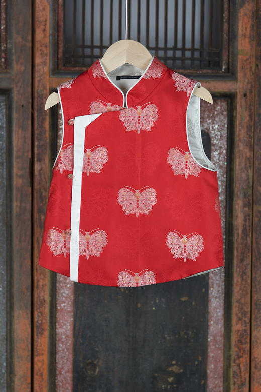 盛唐牡丹|成人款 翩翩起舞斜襟马甲 商品图0