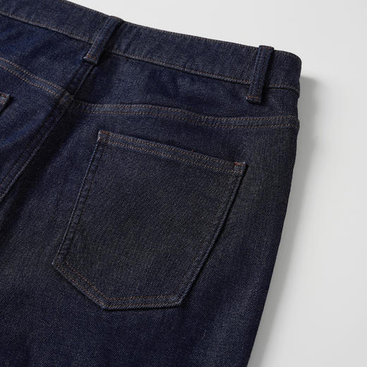 ROMI STUDIO“随性丹宁”牛仔棉加绒厚款弹力直筒牛仔裤RW24AX80725 商品图4