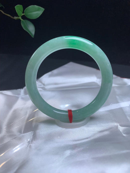 611703，55.8飘绿细圆条，9.7mm，满圈带绿底色 商品图3