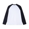 T1862秋季新款时尚个性黑白撞色圆领套头长袖T恤百搭休闲宽松上衣 商品缩略图4