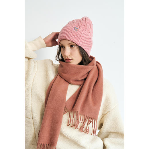 双成记刺绣水波纹羊绒围巾 商品图1