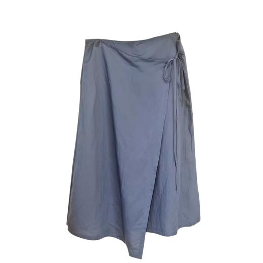 VIVIAN LIU R2424002新款时尚侧拉链前片系带不规则下摆半裙 商品图4