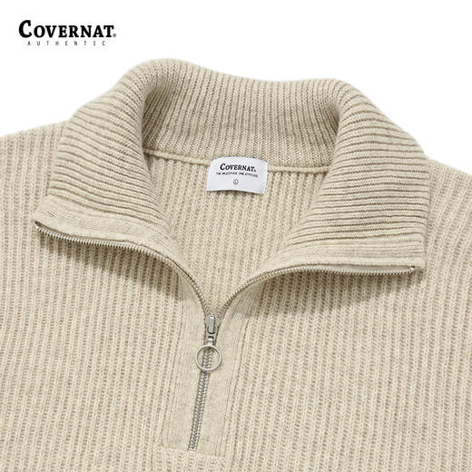 Covernat2023冬季新品羊羔毛中长款拉链针织衫男士外套CO2303KT15 商品图2