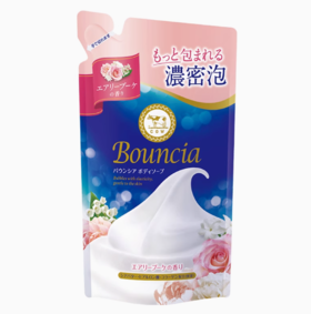 【跨境】COW/牛乳石碱玫瑰花香沐浴露新版粉色替换装360ml*3袋