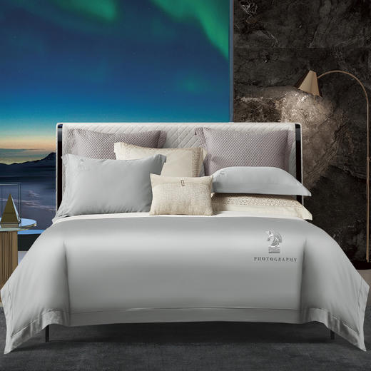 Fazeya彩羊60支长绒棉星空灰四件套臻享人生【分仓直发，72小时发货，周末节假日不发货】 商品图1