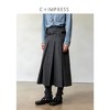 CIMPRESS/西嘉羊毛呢百褶裙女2024新款秋冬知识分子风灰色半身裙(货号:BQ2404058) 商品缩略图1