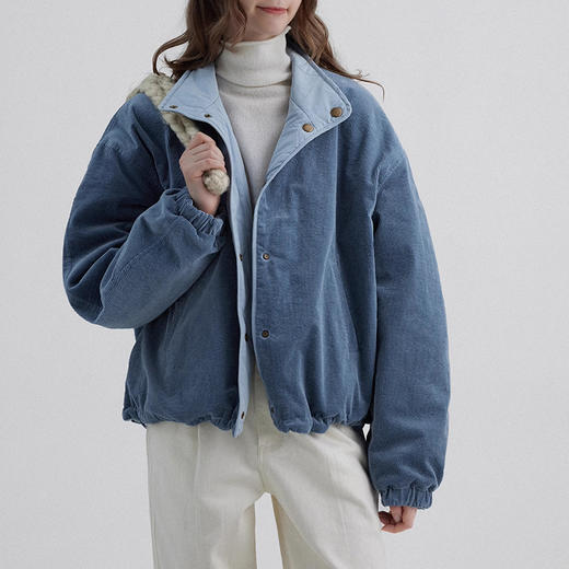 裁缝学苑AQ393正反两穿灯芯绒葫芦绗缝立领棉服外套纸样女装短款上衣版型 商品图8