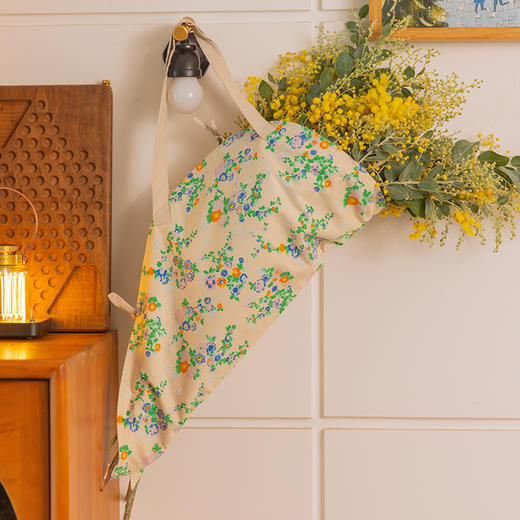 花袋三色花篮干花提篮布艺花袋三色棉质粗布手提篮单件挎包高级感 商品图5