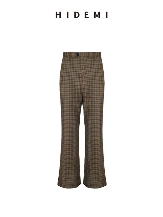 HIDEMI 【赵丽颖同款】格纹色织廓形棉服套装 外套/微喇裤 商品图11