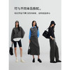棉仓356608002-cleanfit空气层圆领卫衣套装女24秋冬深灰色直筒卫裤/卫裙 商品缩略图3