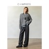 CIMPRESS/西嘉醋酸针织羊毛阔腿裤女秋冬灰色时髦直筒裤遮肉显瘦(货号:KZ2404076) 商品缩略图3