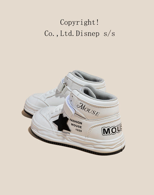 迪士尼儿童鞋加绒运动鞋2024冬新款棉鞋高帮鞋男孩女孩儿童板鞋M2238773 商品图10