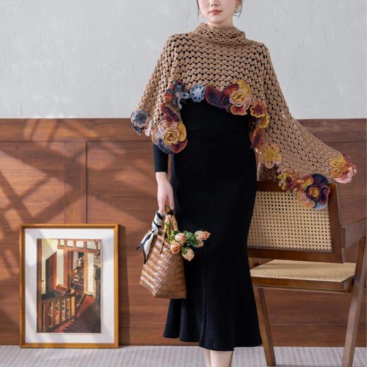 苏苏姐家曼奈多用披肩手工diy钩针编织羊毛线毛线团材料包 商品图2