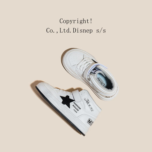 迪士尼儿童鞋加绒运动鞋2024冬新款棉鞋高帮鞋男孩女孩儿童板鞋M2238773 商品图7