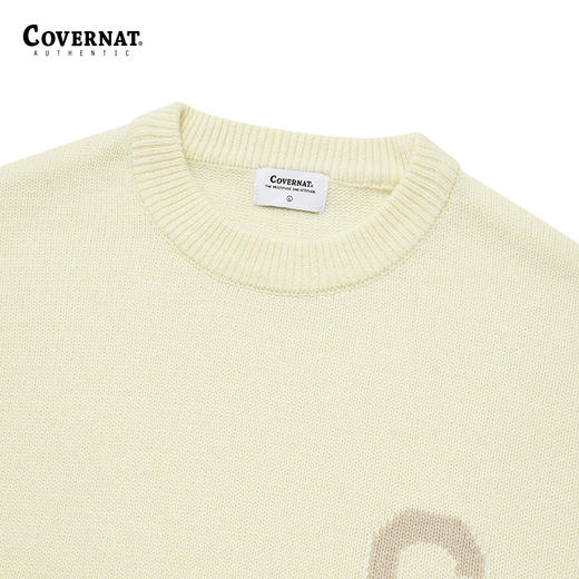 Covernat2023冬季新品C LOGO水手领针织衫情侣款套头毛衣CO2303KT06 商品图4