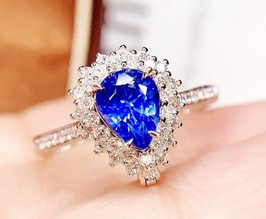 1.38ct刻面蓝宝石戒指吊坠 商品图2