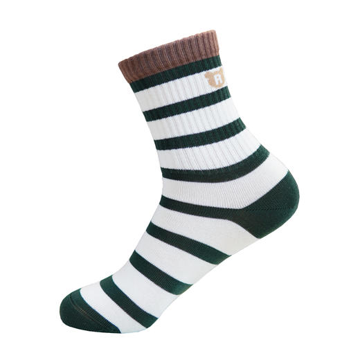 【2双装】【6双6折】女士条纹时尚袜中长筒袜透气保暖棉袜秋冬四季棉袜【2412522】 商品图5