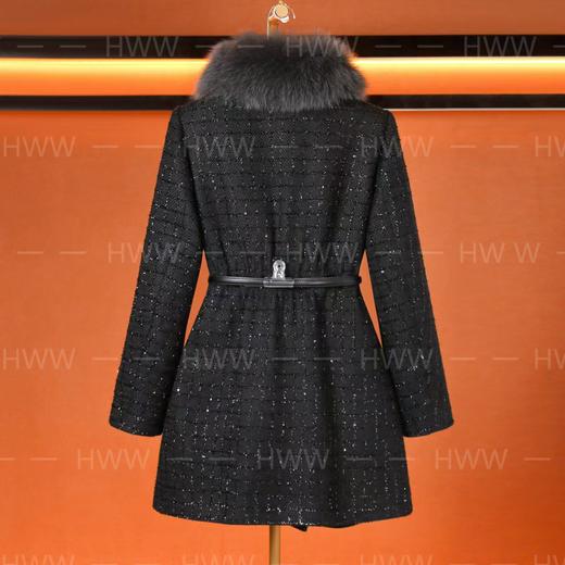 90白鹅绒(毛领狐狸毛)潮流时尚法式收腰短款鹅绒服DHZFF407412 商品图1