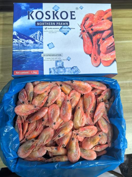 头腹籽 KOSKOE品牌北极甜虾 规格80-100,1.5kg/2.5kg，虾肉多多~日期：2026.1 商品图1