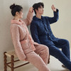 芬腾加厚睡衣三层夹棉女款珊瑚绒男士冬季冬款情侣保暖家居服套装 商品缩略图1