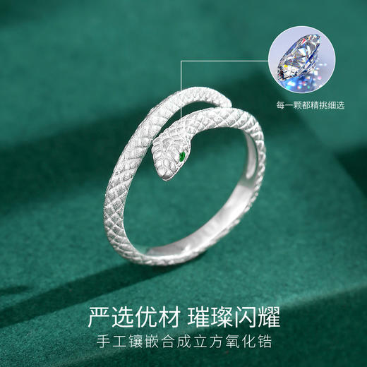 Winy999足银新款小银蛇戒指女个性时尚ins风送女友生日礼物 商品图3