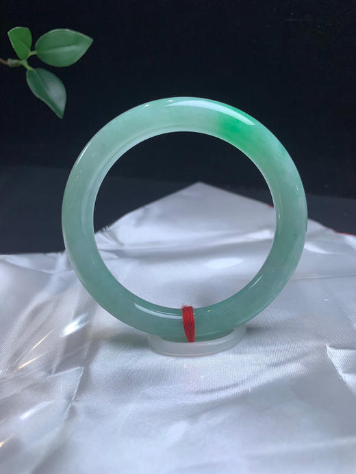 611703，55.8飘绿细圆条，9.7mm，满圈带绿底色 商品图1