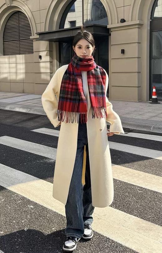 安可拉红仿羊绒新年鸿运围巾 商品图4