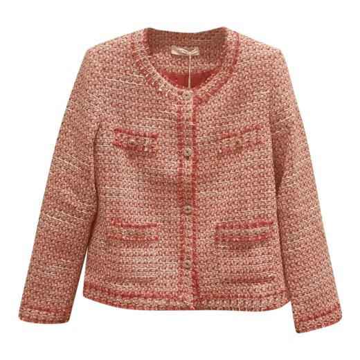 VIVIAN LIU R2413110新款时尚圆领短款高级气质小香风外套 商品图4