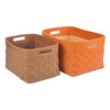 【白色/灰色/咖色】娜家轻奢皮革编织收纳筐 商品缩略图3