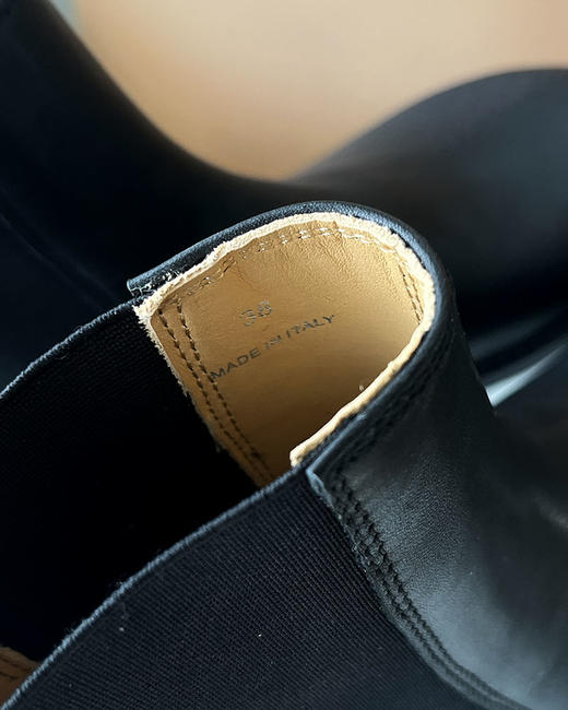 THS 12.2-限时 loe家 女士 极简风切尔西小牛皮甜酷短靴 BZ1225 商品图8