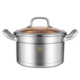 【特惠价】康巴赫新欧式304不锈钢汤锅22cmKGX-T220【分仓直发，72小时发货，周末节假日不发货】
