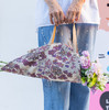 线描三色花篮干花提篮布艺花袋三色棉质粗布手提篮单件挎包高级感 商品缩略图2