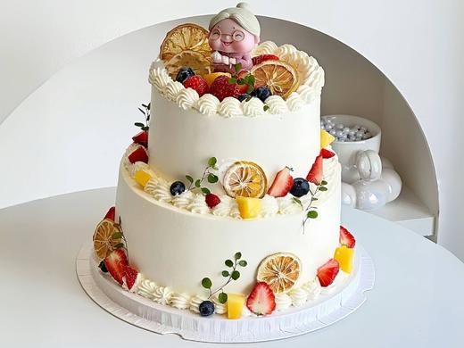 『寿星奶奶』双层生日蛋糕 商品图0