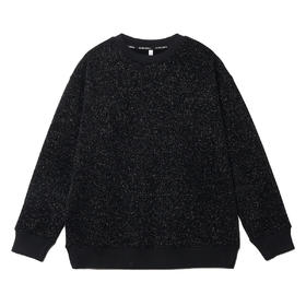 WY87闪闪发光秋季男上衣长袖时尚百搭宽松圆领满印长袖男女同款