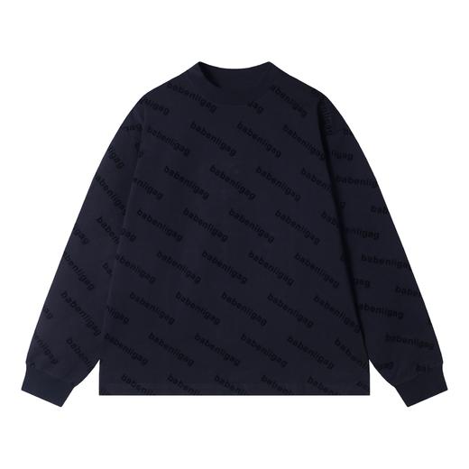 WY1004秋冬季新款时尚个性韩版纯色满印字母圆领套头卫衣休闲情侣百搭 商品图4