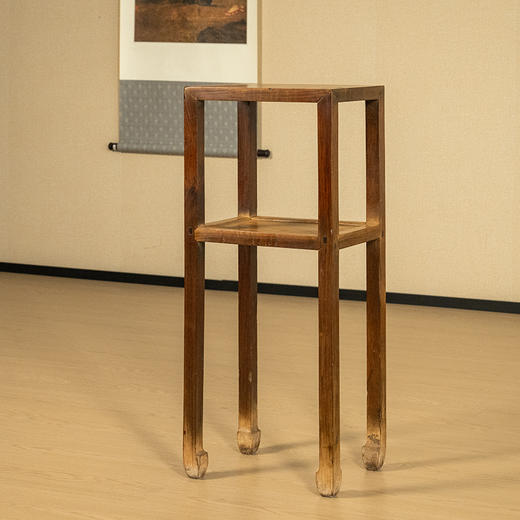 清 黄花梨马蹄腿四面平带屉方香几 商品图1