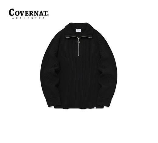 Covernat2023冬季新品羊羔毛中长款拉链针织衫男士外套CO2303KT15 商品图1