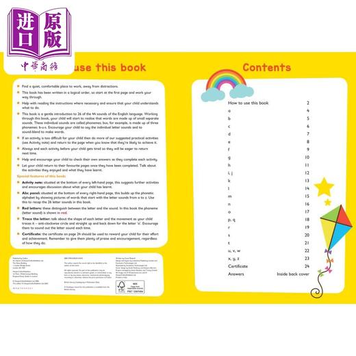 【中商原版】柯林斯易学儿童1 字母 3-5岁 ABC Ages 3-5 韵律启蒙 字母学习 英文原版 学前启蒙 Collins Easy Learnin 商品图2