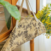 线描三色花篮干花提篮布艺花袋三色棉质粗布手提篮单件挎包高级感 商品缩略图6