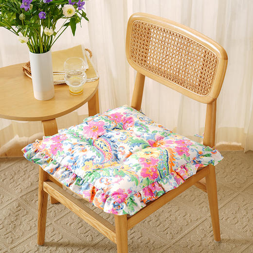 佩斯利系列花边椅垫餐椅垫坐垫加厚座垫轻奢高级感家用四季新中式防滑 商品图0