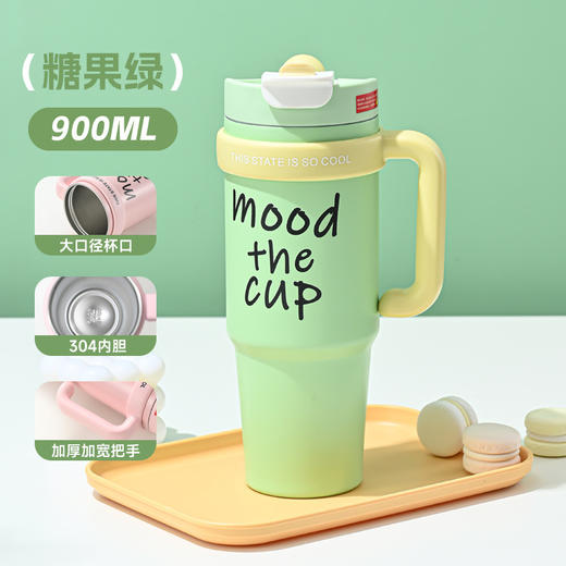 全内胆都是316！每一口都放心【1000ml超大容量巨无霸冰霸保温杯】健身、上学、办公、车载多场景适用，甜酷女孩必备 直饮口+吸管口+把手设计。ry 商品图6
