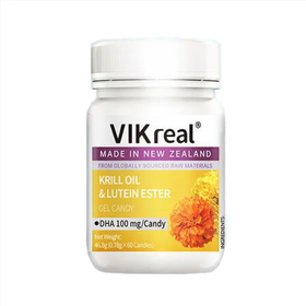 【礼想心动】VIK real磷虾油叶黄素酯凝胶糖果 60粒/瓶
