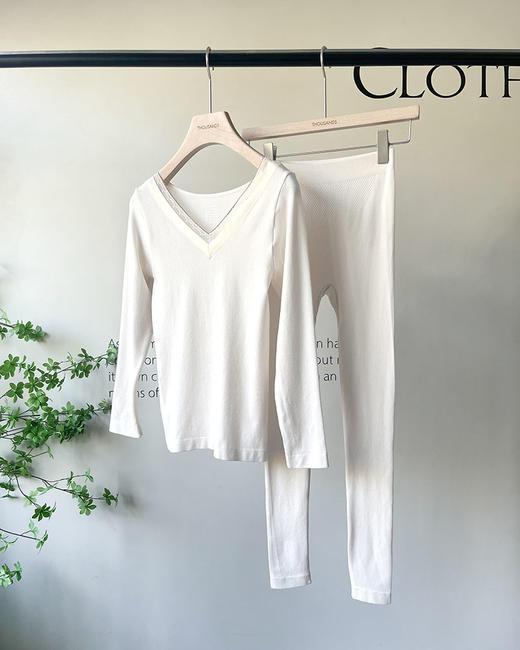 现货 THS 12.2-无 max家 女士 羊毛法式蕾丝保暖套装 4色 BP215 商品图7