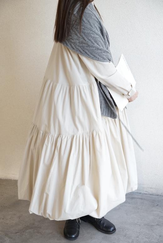 ECOLE DE CURIOSITES 宽松廓形的三层抽褶连衣裙 商品图1