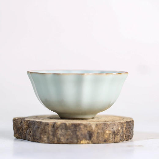 源具造器天青汝瓷葵口杯 商品图1